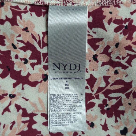 NWT NYDJ Fairy Dust Floral Flounce Sleeve V Neck Blouse Womens Size Small - Picture 6 of 11